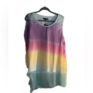 ♥️NWT RADZOLI Sheer Tunic/Dress colorful Unique Retails $60 Medium